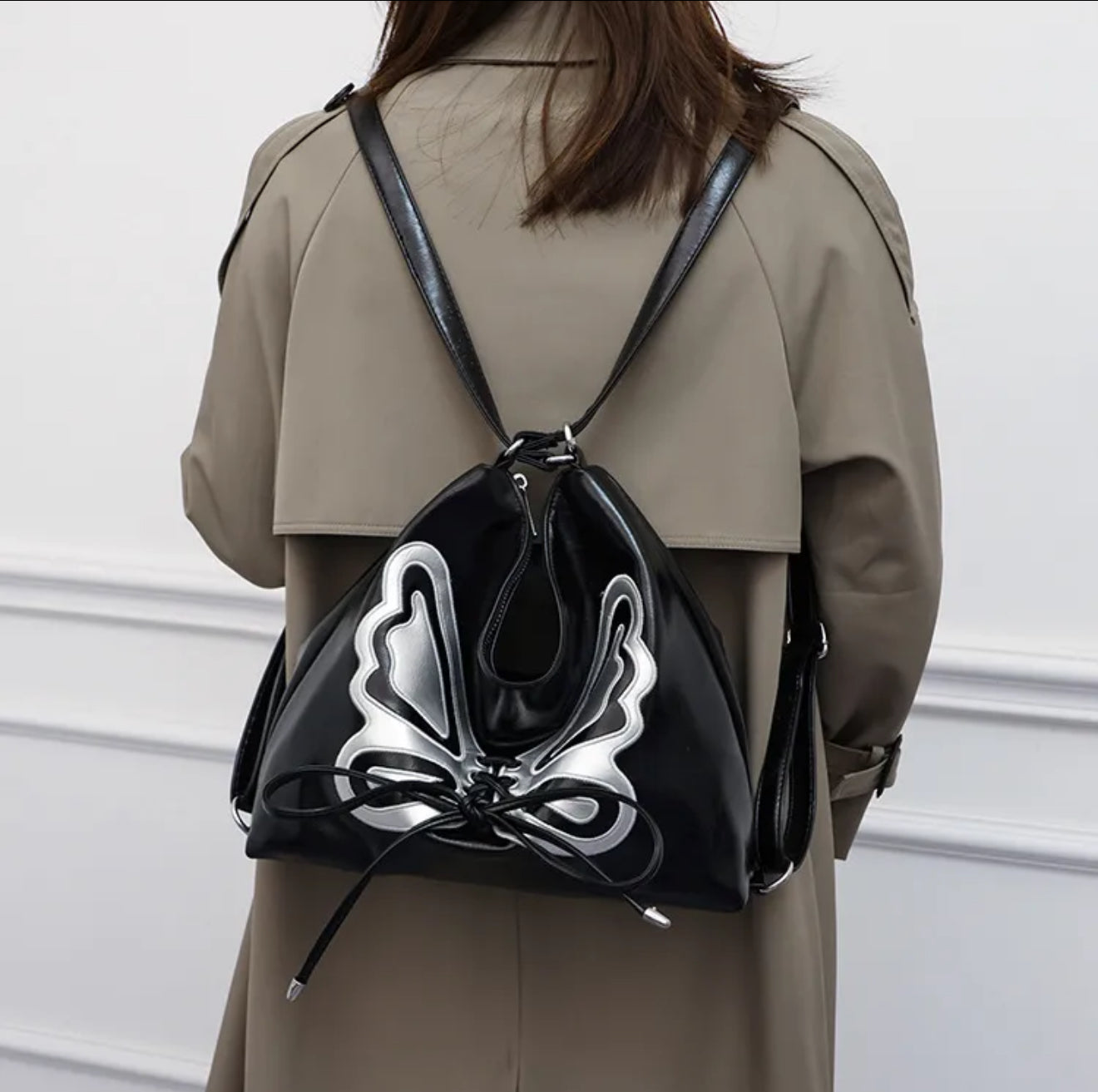 The Flutterby Whimsy Crossbody Bag
| Women's Pu Leather Butterfly Bow Knot Cute Square Zipper
Crossbody Bag