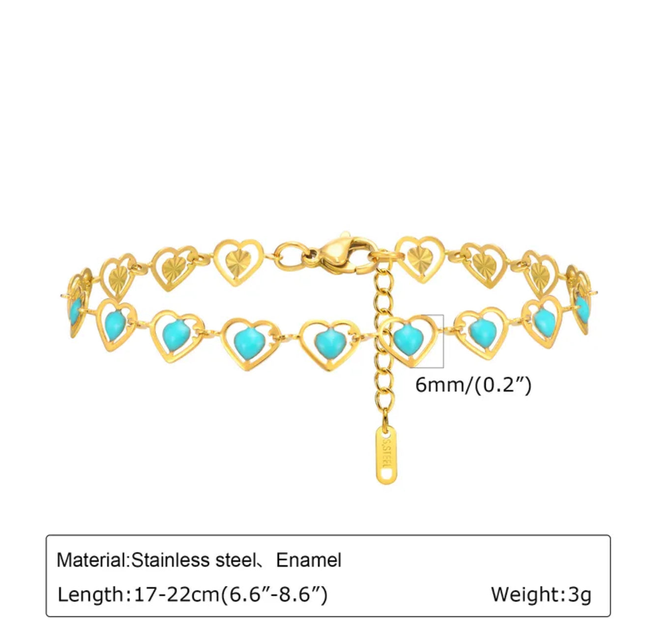 Tropic Bloom Bracelet Collection | 18K Gold Plated Stainless Steel Enamel Charms