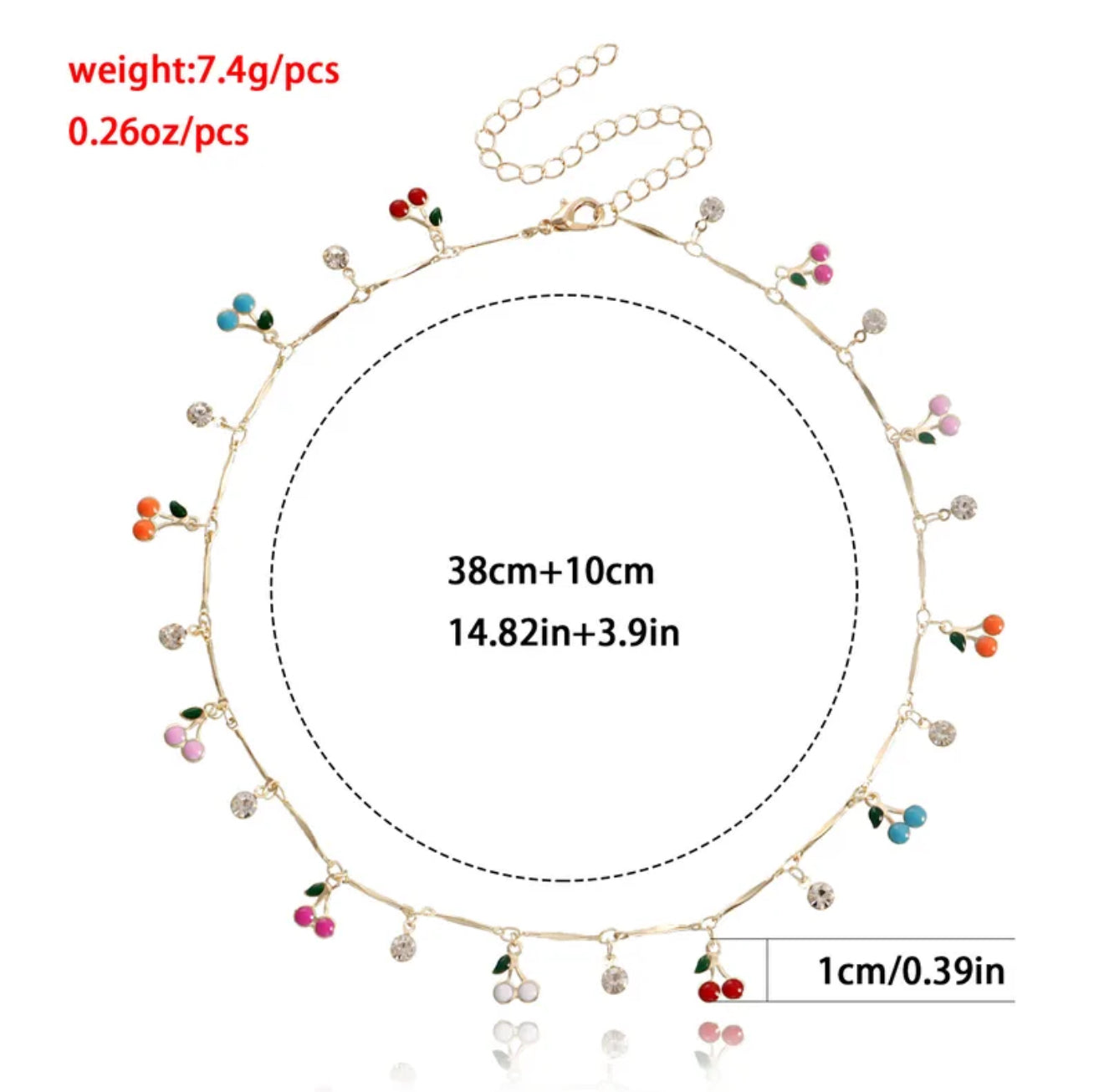 Cherylicious Choker | Sweet Cherry Zircon Alloy Choker