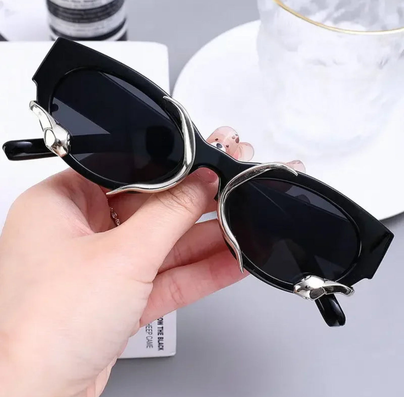 Stun me | Y2K Hip-Hop Exaggerated Oval Pc Special-Shaped Mirror Full Frame Women's Sunglasses