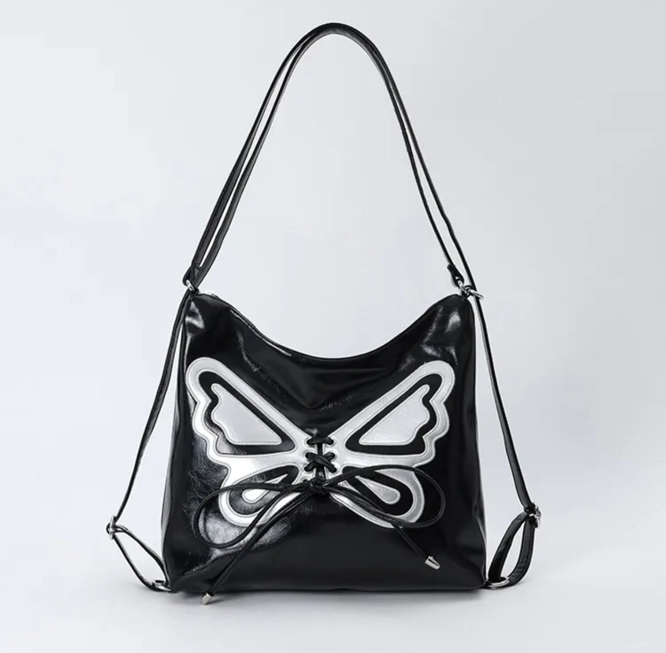 The Flutterby Whimsy Crossbody Bag
 | Women's Pu Leather Butterfly Bow Knot Cute Square Zipper
Crossbody Bag