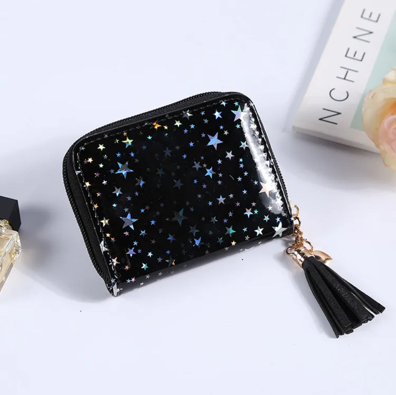 Starry Night Coin Purse | Women's Star Pu Leather Zipper Coin Purse