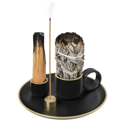 Too Sacred | Ceramic Incense Burner Holy Wood Sage Incense Burner Ceramic Holy Wood Base Incense Holder
Burning Tray