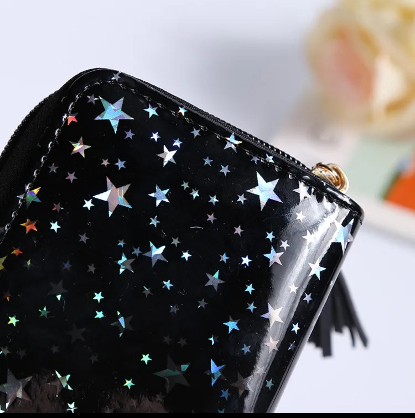 Starry Night Coin Purse | Women's Star Pu Leather Zipper Coin Purse