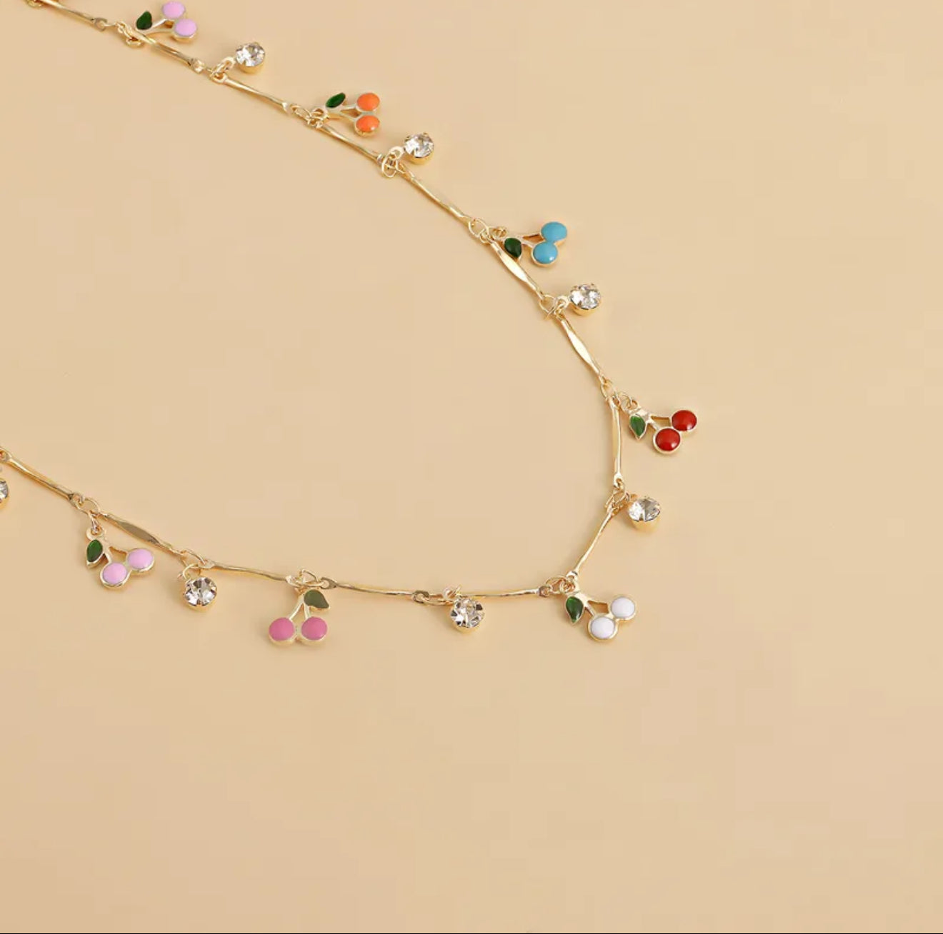 Cherylicious Choker | Sweet Cherry Zircon Alloy Choker