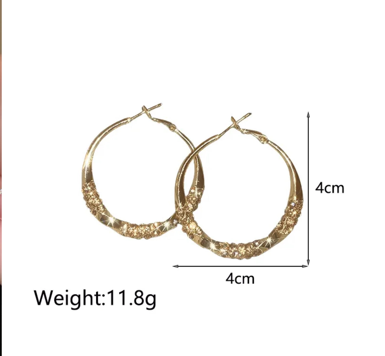 Gold Casual Simple Style Streetwear Circle Inlay Alloy
Artificial Rhinestones Earrings