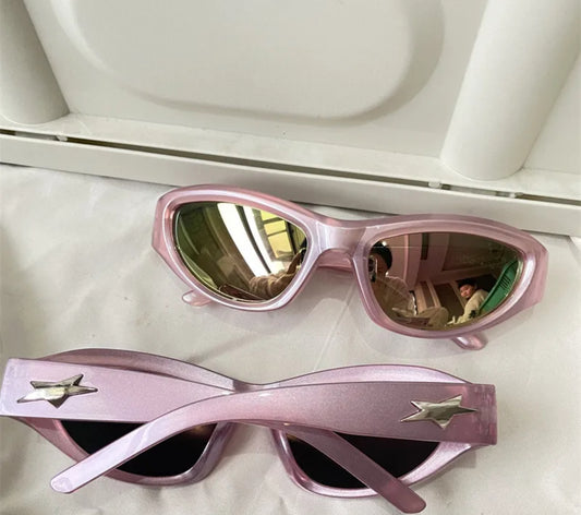 Galactic Gurl | Mirror Leg Star Pink Purple Lens
Reflective