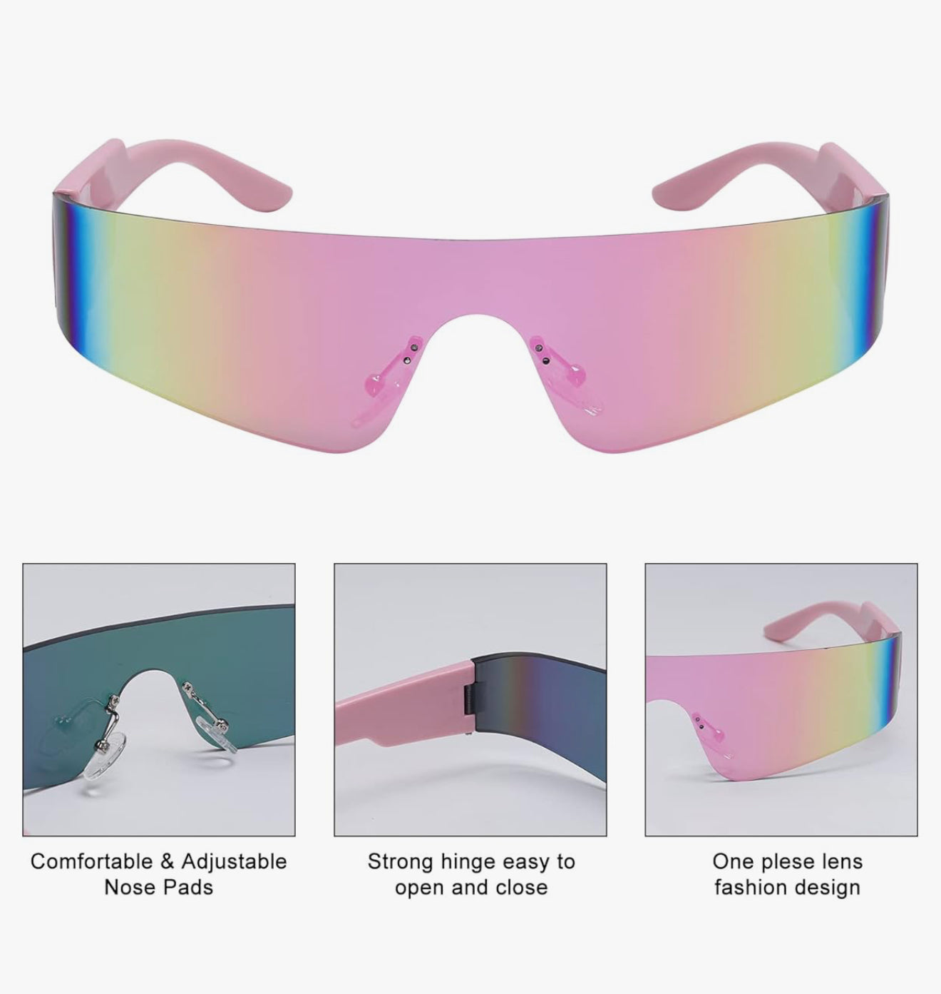 It’s a Wrap | Y2K Future Technology Sense Conjoined Sunglasses
Shaped Sunglasses