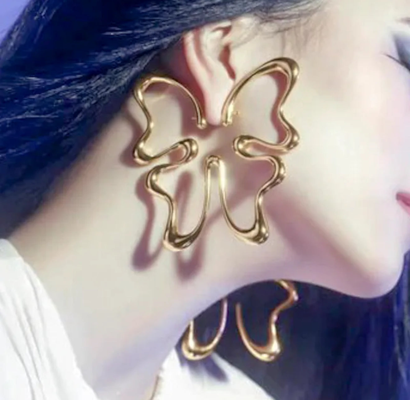 Melted Butterfly Drip Earrings |1 Piece 1 Pair Elegant Exaggerated Butterfly Alloy
Drop Earrings