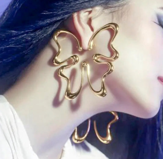 Melted Butterfly Drip Earrings |1 Piece 1 Pair Elegant Exaggerated Butterfly Alloy
Drop Earrings